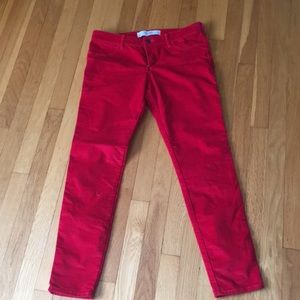 Abercrombie corduroy pants in cherry red